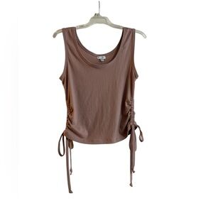 Love Fire Mauve Cinch Side tie Crop Tank Top - Size Large